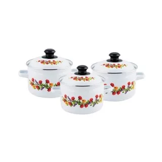 Panci set enamel jamaica ( 16cm / 18cm / 20cm )