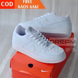 PROMO SEPATU NIKE AIR FORCE ONE FULL WHITE / PUTIH MOTIF RAINBOW SNEAKERS WANITA TERBARU 2020