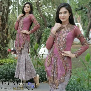 Setelan Kebaya Payet Tania Dusty Pink Dan Pilihan Warna Lain