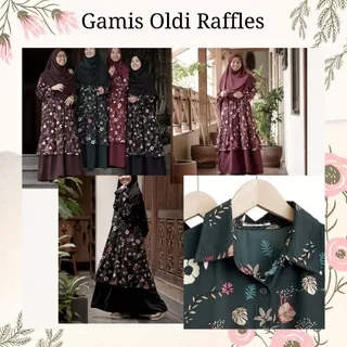NEW! Gamis Oldi Raffles by Hijab Alila Gamis Tunik Motif Bunga