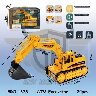 MURAH BRO1373 Celengan Excavator Beko Mesin ATM ATEM Bank Brankas Berankas Tabungan Password Sidik Jari Kata Sandi Eskavator Eskafator Beco Beko Mobil Keruk Mainan Anak Permainan Edukasi Mini Murah Unik Lucu BIGBROTHER