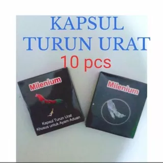 10 pcs obat turun urat ayam millenium milenium