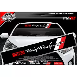 Stiker Kaca Depan Belakang Mobil TRD Racing Development / AVANZA / XENIA / YARIS / AGYA / DLL - DS22