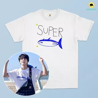 BEARSTIX - T SHIRT SUPER TUNA BTS KIM SEOK JIN - KAOS K POP - BAJU BTS ARMY - T SHIRT RJ - KAOS IDOL