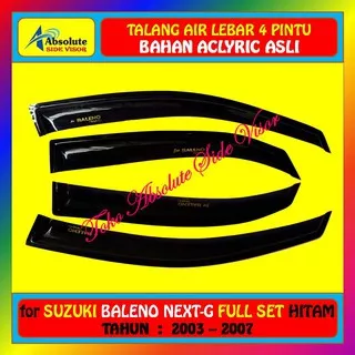 Talang Air (4 Pintu) Suzuki Baleno Next-G 2003-2007 - Model Lebar - Warna Hitam - Merk Absolute