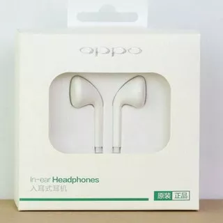 Headset Earphone Handsfree Oppo Original - Hanya Putih