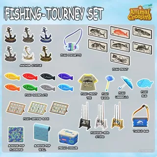 Fishing Tourney Tournament Set ACNH Animal Crossing TERMURAH