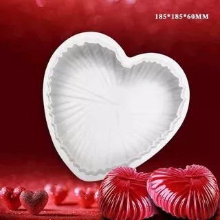 Cetakan Silicone Puding Es Cake Coklat Tahan Panas Silikon Norma Love Hati Heart