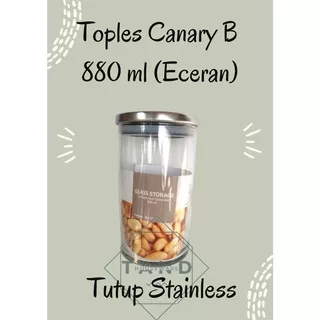 TOPLES KACA KUE LEBARAN KEDAP UDARA CANARY B UKURAN 880 ML (1PC)