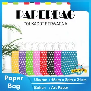 Party House-Tas Ulang Tahun / Paper Bag Polkadot / Paper Bag Kecil