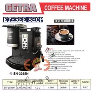 GETRA MESIN KOPI SN3035L - COFFE MACHINE - MURAH