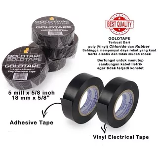 Isolasi Listrik 5/8 Inch I PVC Electrical Tape I Solasi Listrik I Selotip Listrik