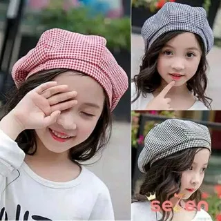 Topi anak balita baby girl bayi lucu perempuan Labu hat motif pattern season spring autumn winte