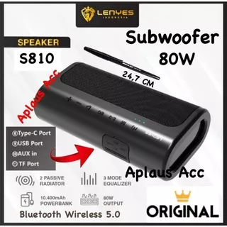 Speaker Bluetooth Lenyes S810 TWS Original Subwoofer 80W Wireless