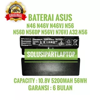 BATERAI ASUS N46 N56 G56 R501 R701 N76 F45 F55 A32-N56 ORI