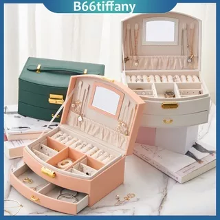 B66 - multifungsi baru Kotak Tempat Perhiasan Travel Jewelry Box Penyimpanan Anting Kalung Gelang Cincin Emas Portable