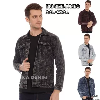 JAKET JEANS JUMBO XXL XXXL // JAKET JEANS PRIA BIG SIZE // JAKET JEANS