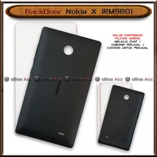 BackDoor Tutup Casing Belakang HP Nokia X RM980 Cover - Hitam