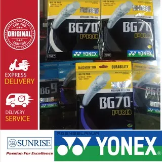 SENAR BADMINTON YONEX BG 70 ORIGINAL SUNRISE BULUTANGKIS TERMURAH DIJAMIN BISA COD WARNA READY