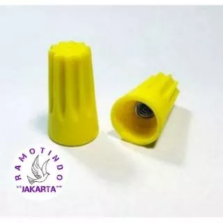 Lasdop / Wire Nut Press 4mm Kuning Screw On Wire