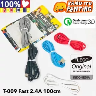 Kabel Data FLECO T-009 USB MICRO Pack Plastik Kabel Charger FLECO T009 Micro Kabel Casan FLECO T-009 USB Android Micro ORIGINAL