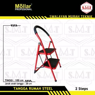 Tangga Lipat Rumah Tangga Besi Lipat 2 Step Mollar 2S Household Steel Ladder Mollar