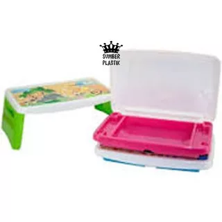 Green Leaf 1120 Meja Lipat Belajar Anak Plastik Lesehan Lap Desk Omega Portable Desk
