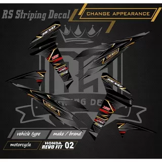 Revo Sticker Striping Revo FI new - Stiker Motor Revo Fit Injeksi List Variasi Hologram RS 02