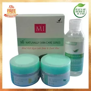 Paket Cream Pemutih Wajah Alami Mi Naturally Skin Care Bebas Mercury Hydroquinone