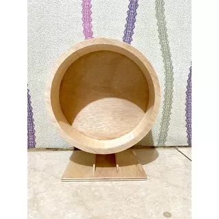 Mainan Kincir Roda Wheel Kayu Hamster 25 cm 27 cm / Jogging Wheel Kayu Hamster