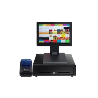 Mesin kasir Android POS Monitor Touchscreen Resto-Retail + Software