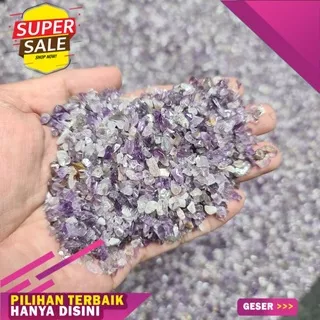 Batu Kecubung BATU AMETHYST MINI CHIPS 3-5mm Top Grade 100grams