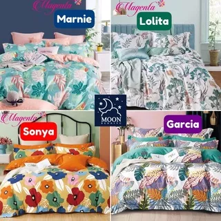 moon kain sprei meteran katun lokal catra magenta hijau daun monstera marnie & ocean sea bintang binatang rumput laut lolita & kuning mustard bunga sonya & floral garden abstrak garcia