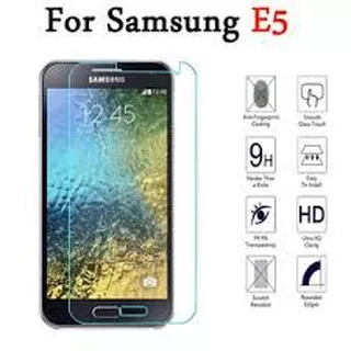 Samsung Galaxy E5, E7  Tempered Glass Clear Anti Gores Kaca Bening Screen Protector Pelindung Layar
