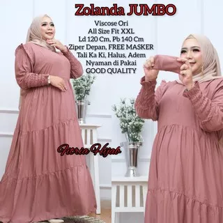 Yolanda Jumbo Ld 120 Baju Gamis Jumbo Wanita Terbaru Rayon Viscose