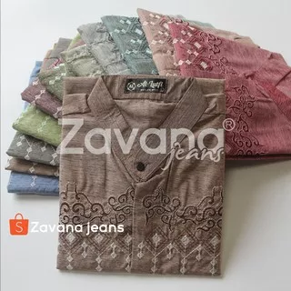 Baju Muslim Pria Model Baju Koko Bahan Katun Triji Warna Lengkap Harga Grosir Murah - Zavana