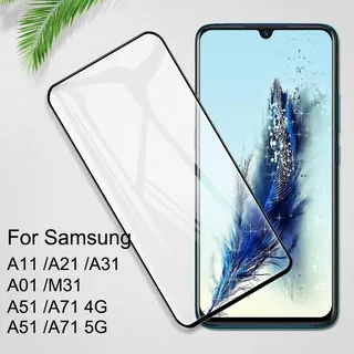 Screen Protector Samsung Galaxy A11 A21 A21S A31 A01 M31 Tempered Glass Film transparent clear glass cover Samsung A51 A71 5G 4G Full Coverage protection
