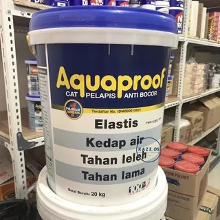 ASLI 100% AQUAPROOF 20KG HARGA TERMURAH SE SURABAYA -  READY 1 KG 4 KG 20 KG - PUTIH ABU ABUMUDA MERAH MOCCA HITAM COKLAT BIRU CAT TEMBOK DINDING PELAPIS ANTI BOCOR WATERPROOF WATER PROOF EKSTERIOR EXTERIOR INTERIOR AQUA PROOF