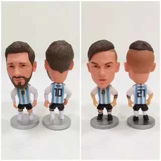 Figure Miniatur Pemain Bola Argentina Soccerwe Kodoto Messi - Dybala - Di Maria