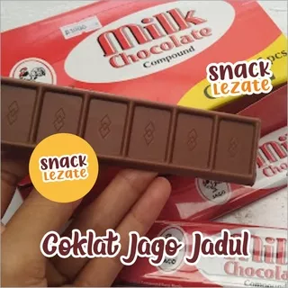 Coklat Ayam Jago Jadul 90an Satuan / Coklat Jago Milk / Cokelat Batangan Murah Coklat Murah Lezate