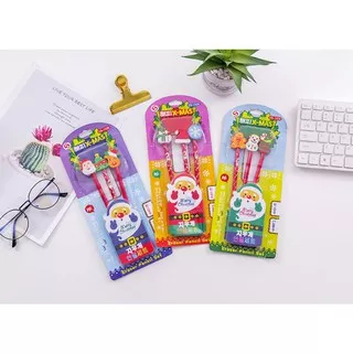 Pensil tema natal , pensil set , hadiah natal , bingkisan tema natal