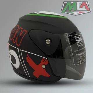 Helm Half Face Dewasa Evo Inovation Motif NOUVO Italy Model Seperti Helm GM Original / Helm Pria / Helm Wanita -Bukan Helm GM ORIGINAL KYT DJ MARU KYT KYOTO