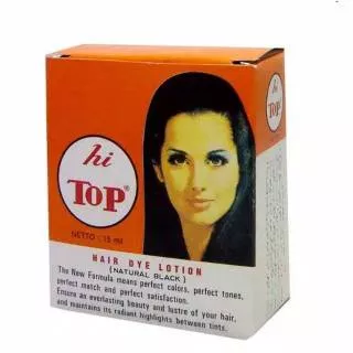 Hi Top Hair Dye Lotion 15ml  - semir rambut hitop( natural black )