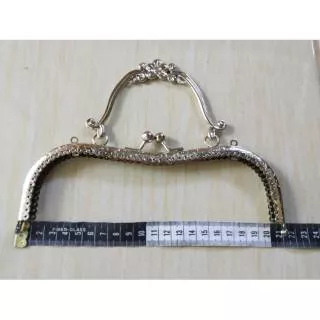 Behel tas silver mewah lubang kecil cocok untuk tas rajut