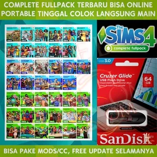 FLASH DISK THE SIMS 4 COMPLETE FULL PACK PORTABLE PLUG & PLAY DAN THE SIMS 3 COMPLETE COLLECTION