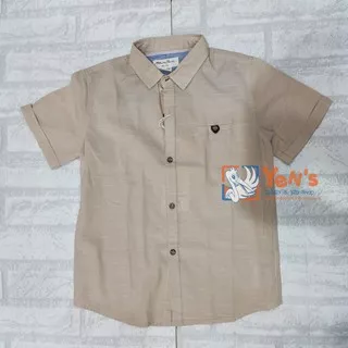 Mimy Kids Kemeja Anak Tangan Pendek - Coklat