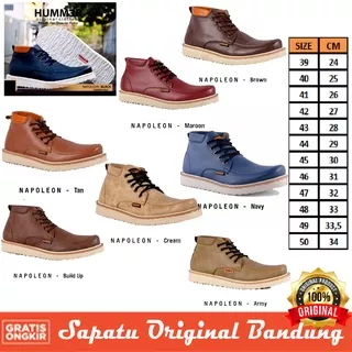 Sepatu Boots Casual Kerja Ukuran Jumbo Big Size 44 45 46 47 48 49 50 Humm3r Napoleon Original Boot Formal Keren