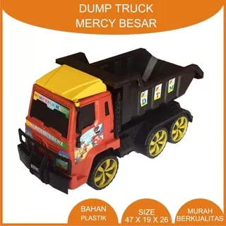 Mainan Anak Dump Truck Mercy Besar Truk Pasir Diecast Kontruksi Jadul Murah Plastik Kuat HCS
