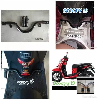 Pijakan Kaki Depan MOTOR SCOOPY 2012-2019 BEAT POP Pancikan Bustep Bastep Footstep Karet Besi Bar step Pangkon Postep Posteb Honda Matic Metic fullset Siap Pakai PNP