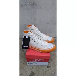 SEPATU CONVERSE ALL STAR 70S HI LOVE FEAR LOVE ORANGE PREMIUM BNIB FULL TAG converse 70s wanita